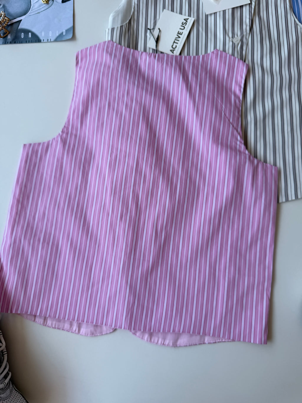 Top asimetrico Rayado