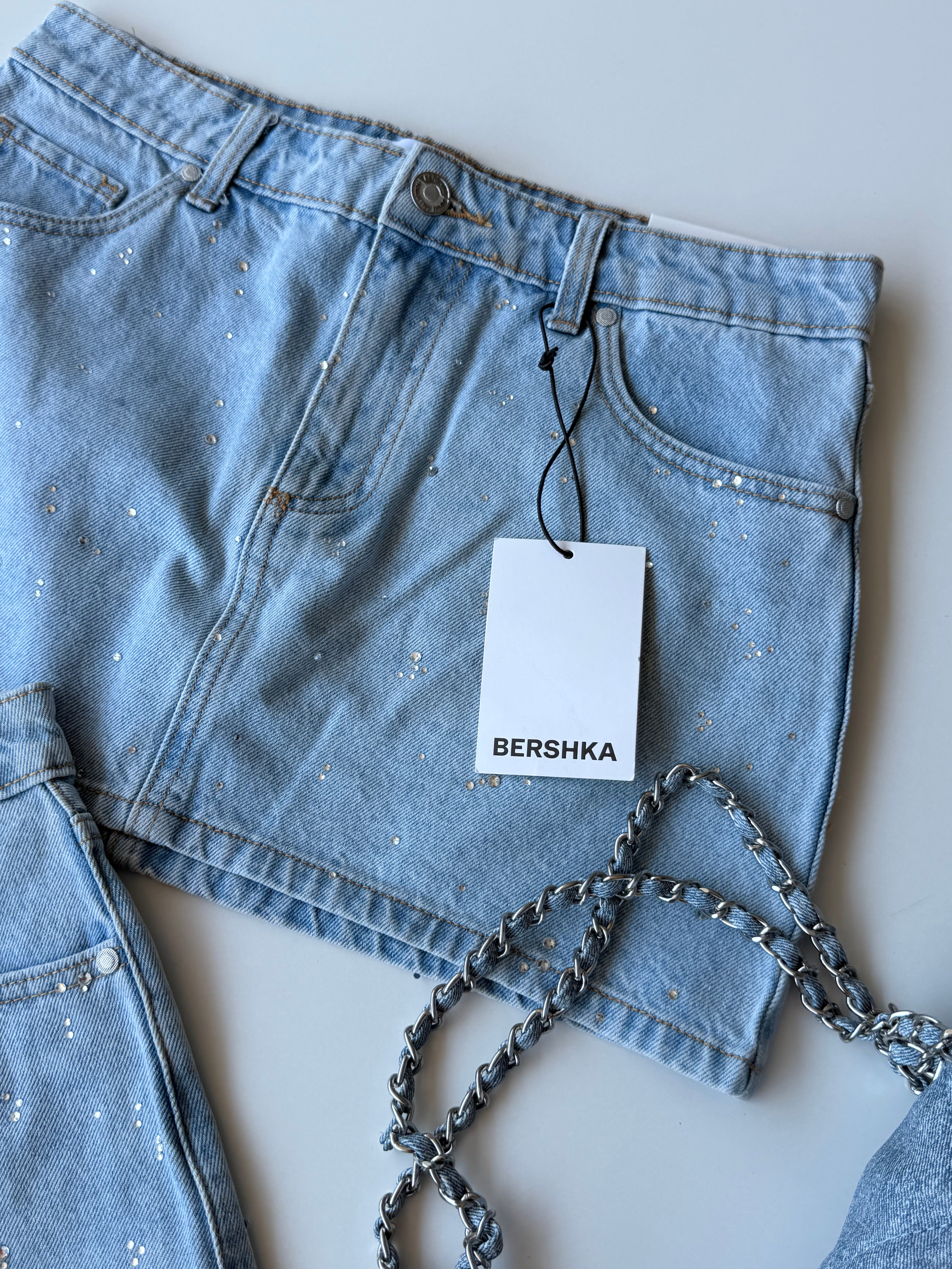 Falda denim Bershka