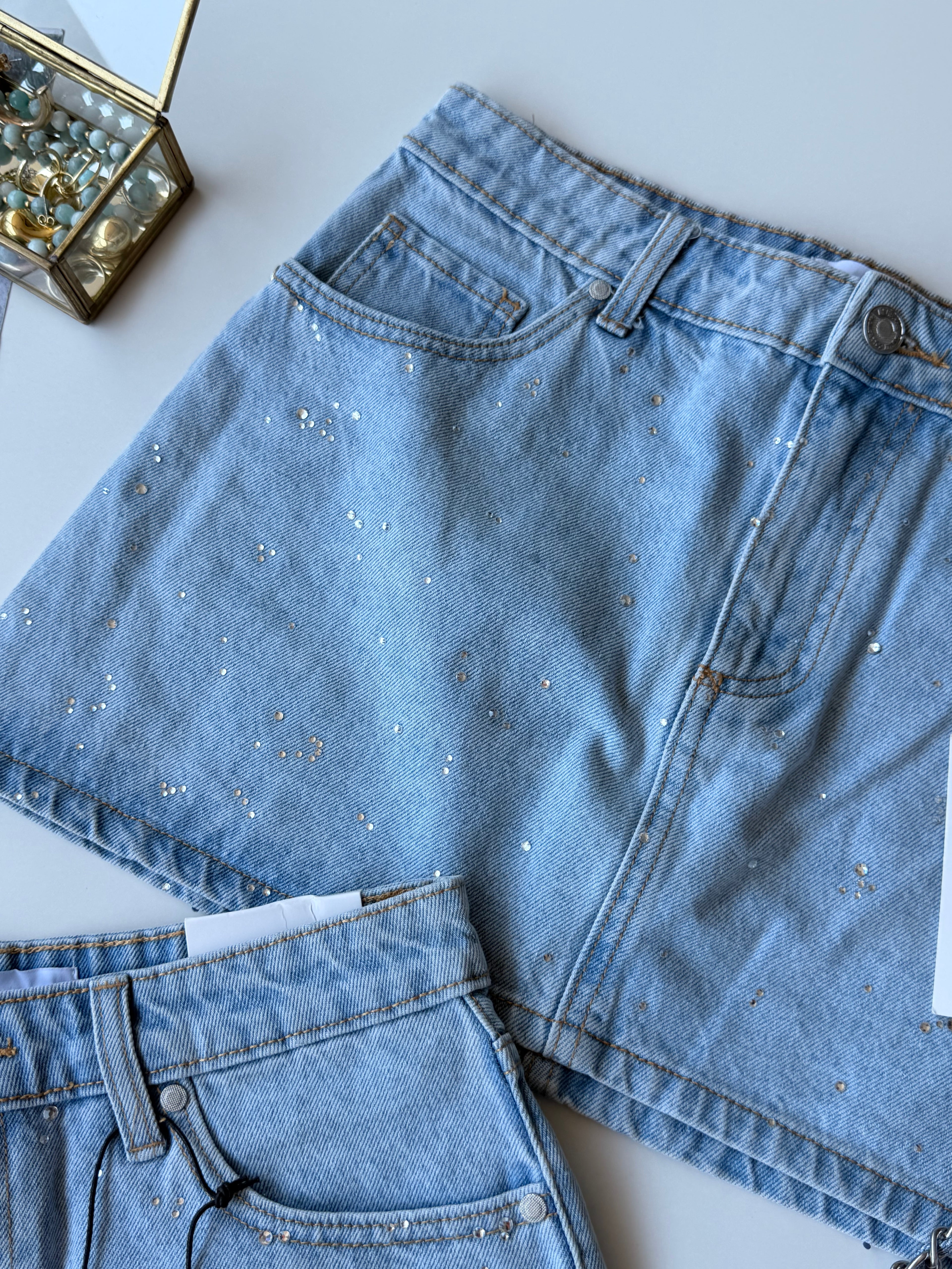 Falda denim Bershka