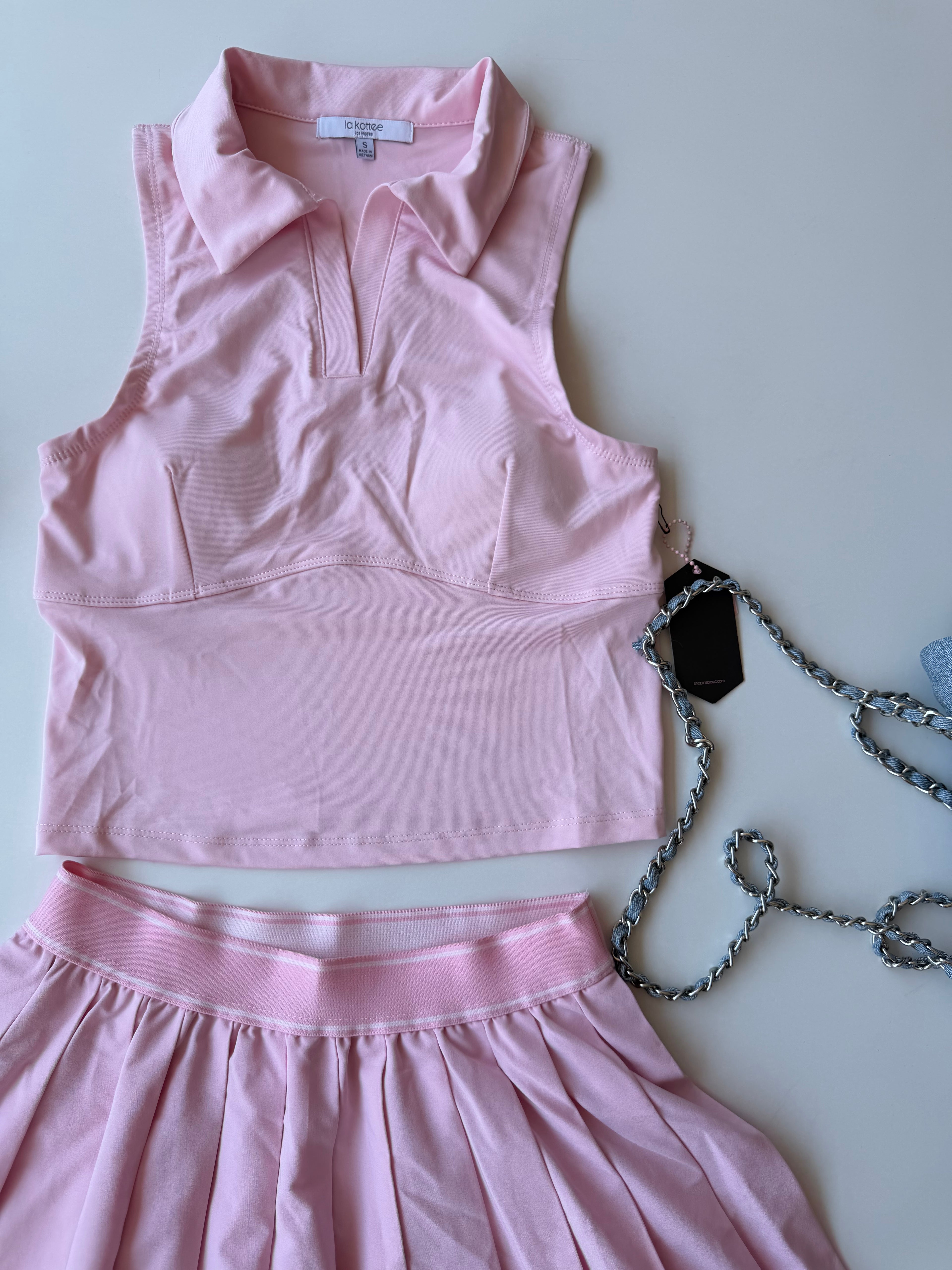 Set deportivo rosa pastel