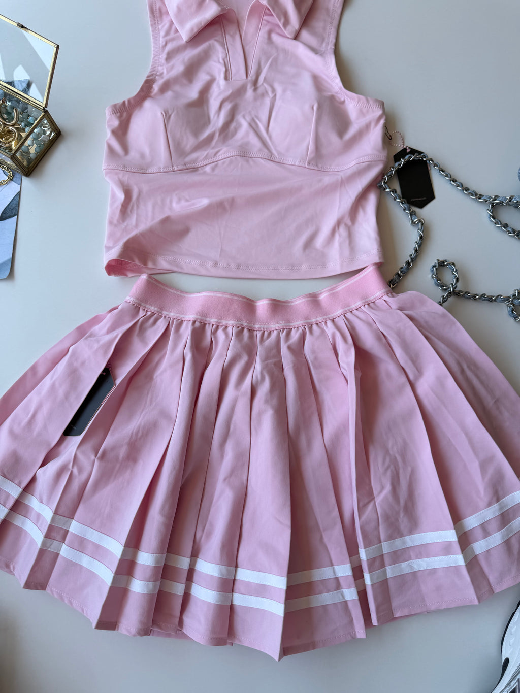 Set deportivo rosa pastel