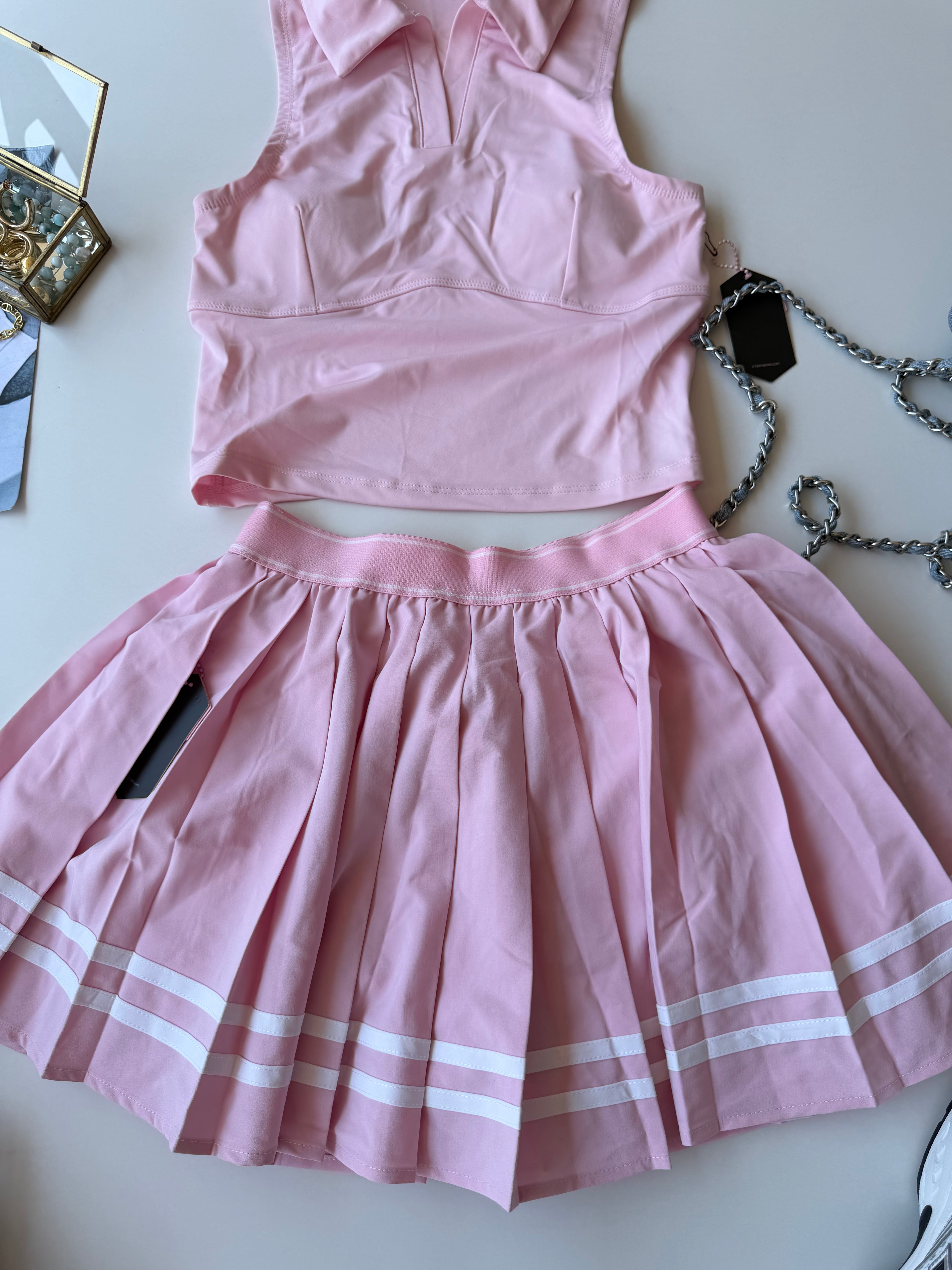Set deportivo rosa pastel