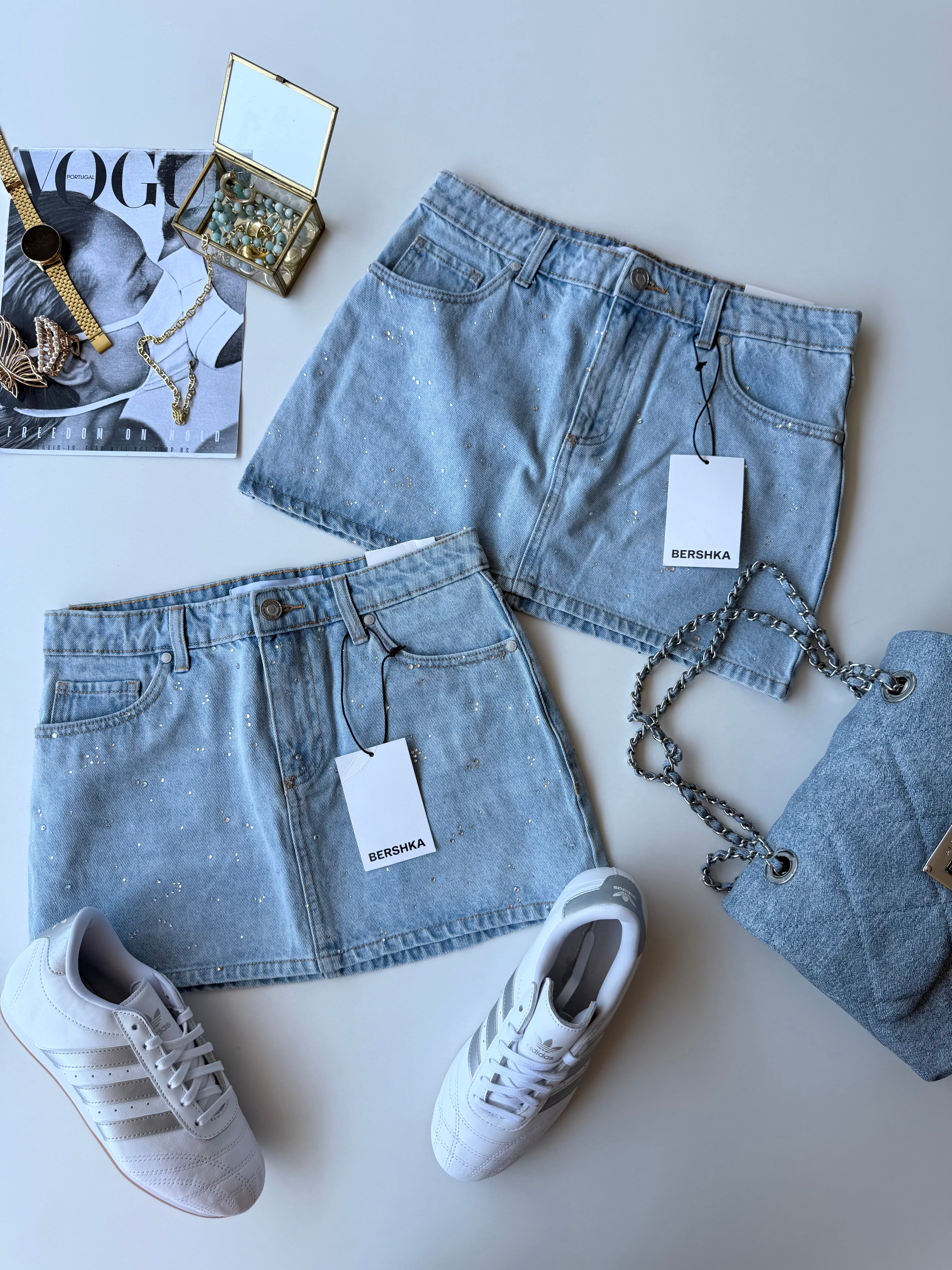 Falda denim Bershka
