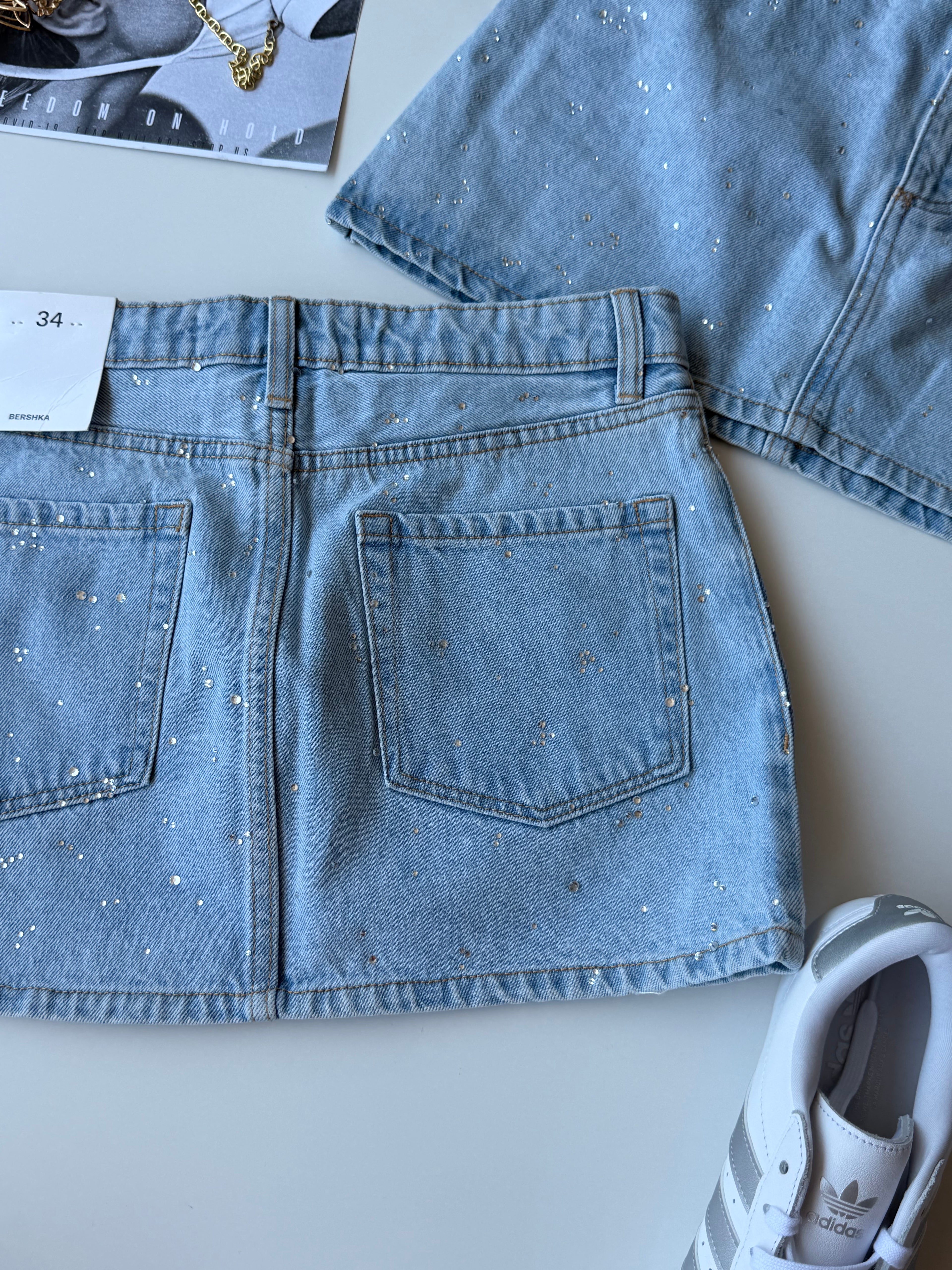 Falda denim Bershka