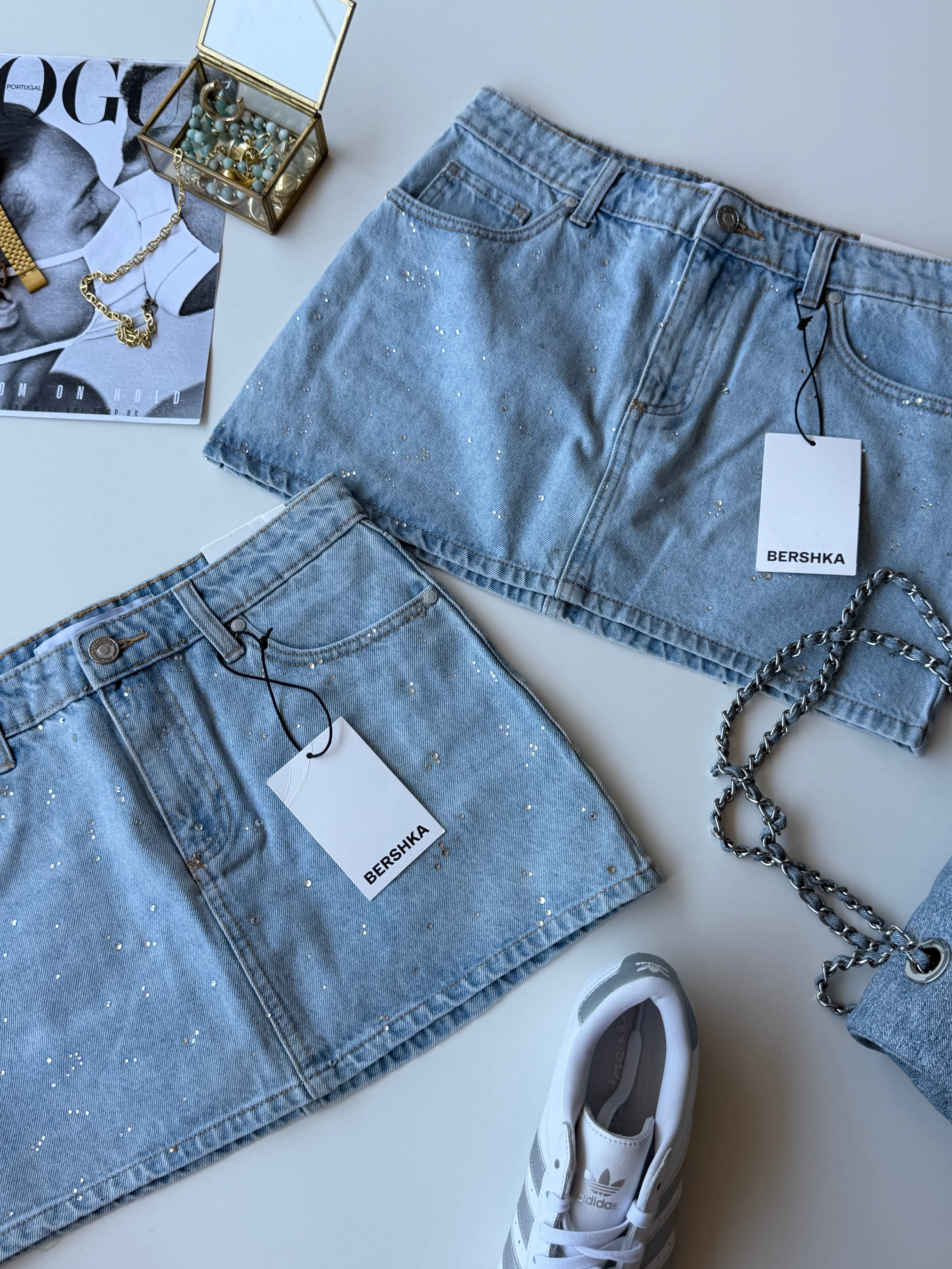 Falda denim Bershka
