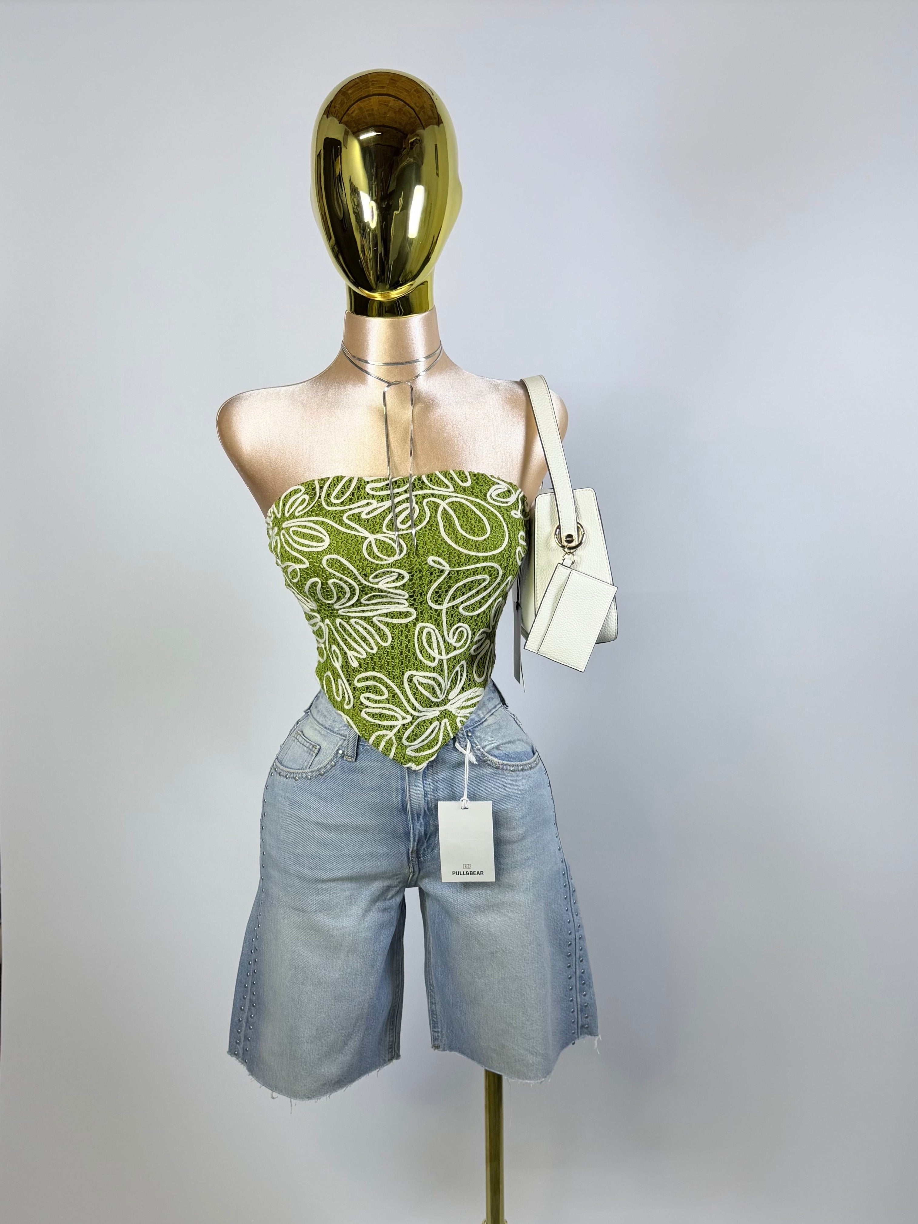 Top strapless Olive
