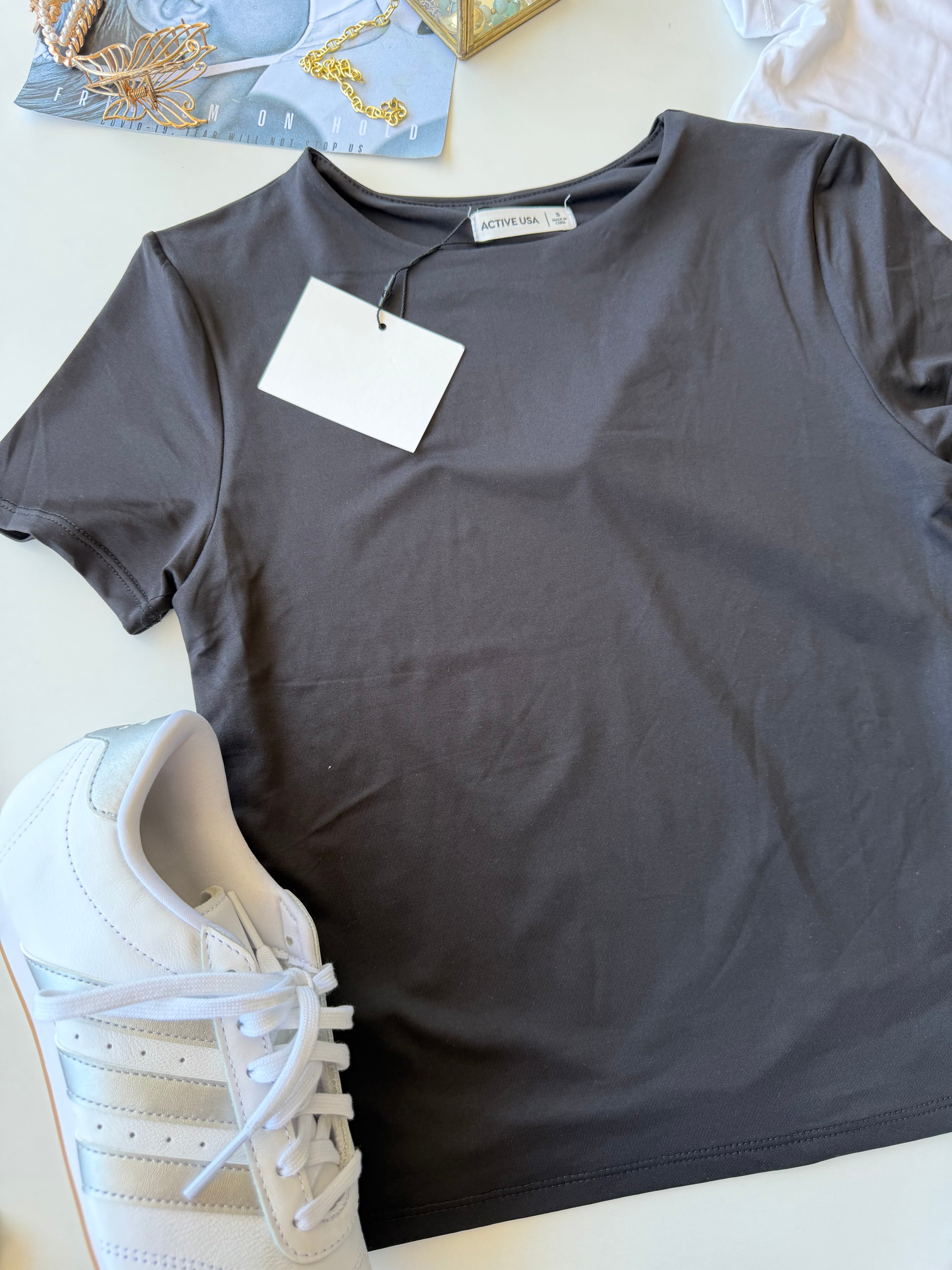 Crop top basico doble tela de licra