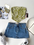 Top strapless Olive