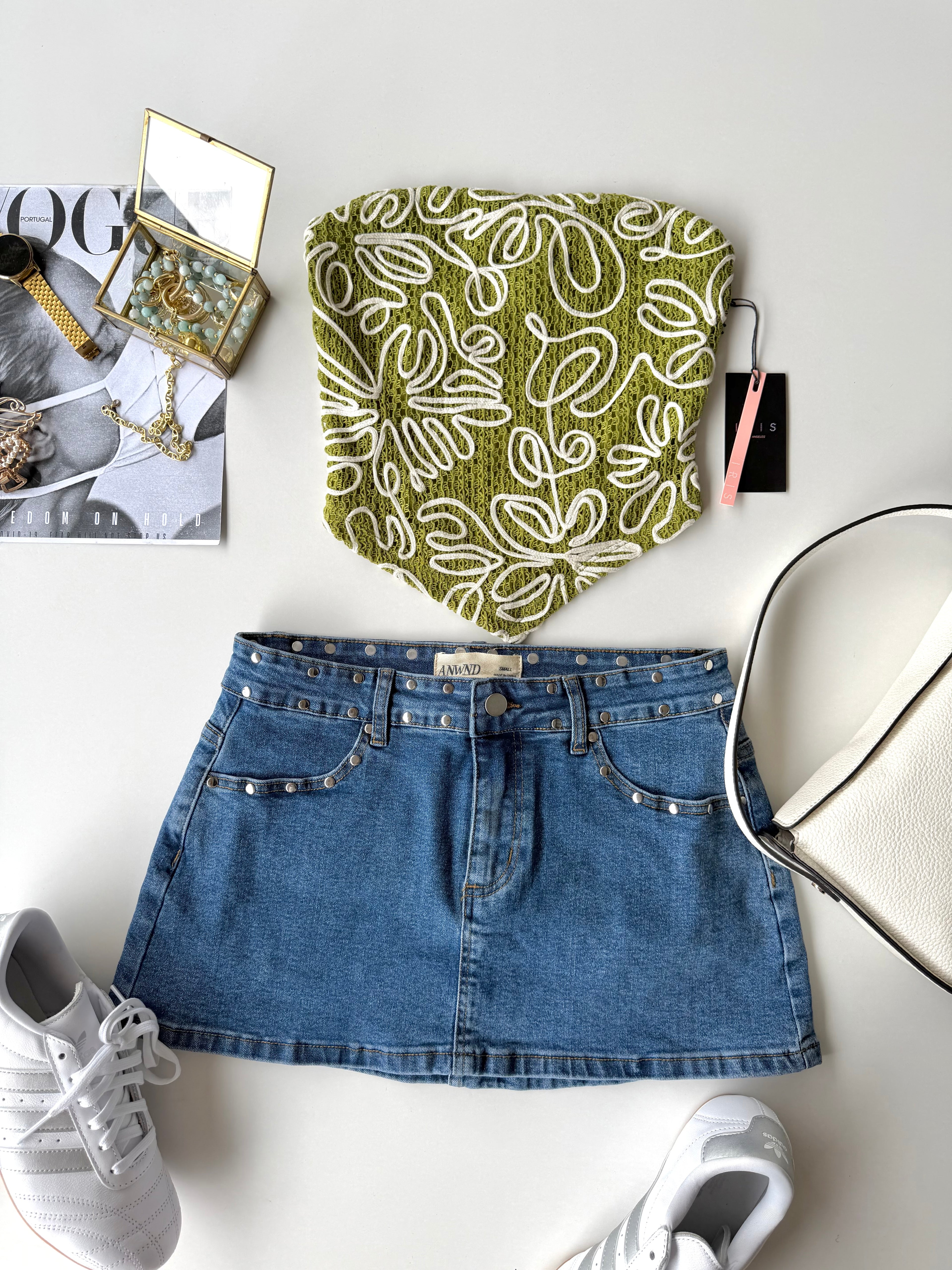 Top strapless Olive