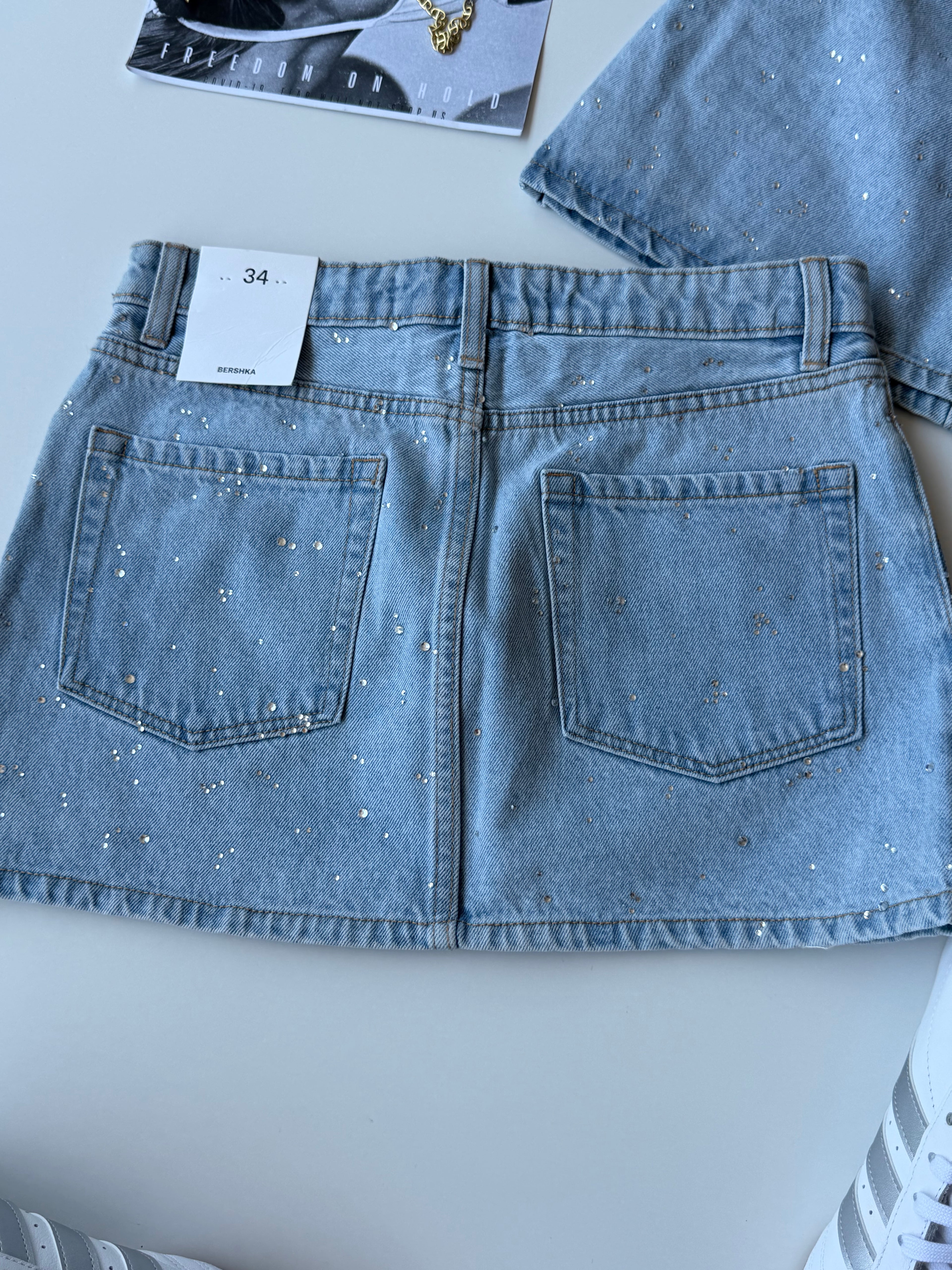 Falda denim Bershka