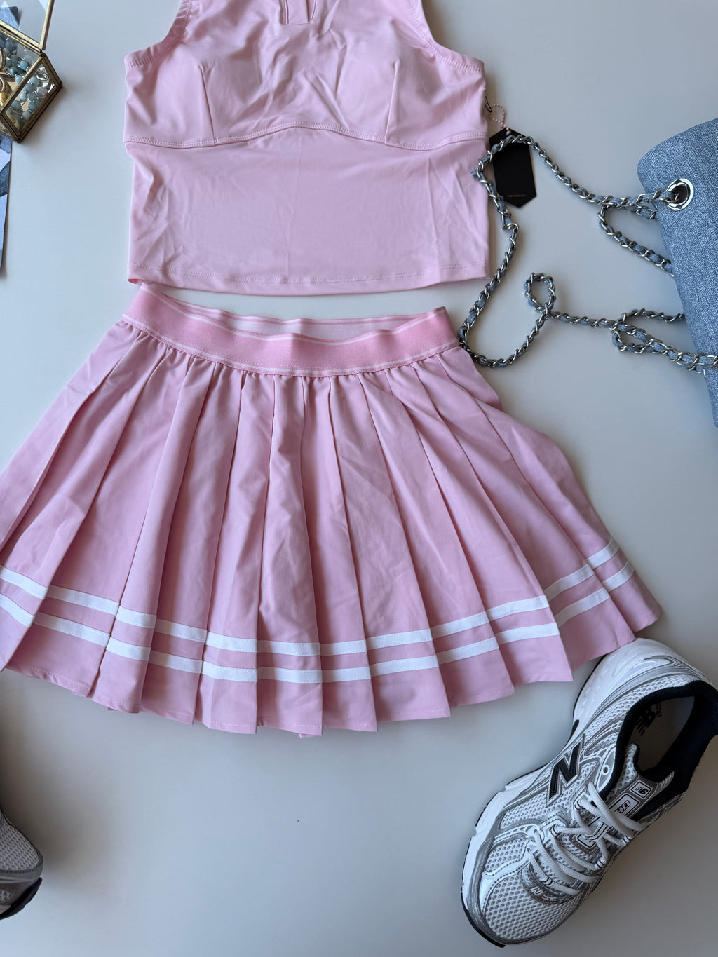 Set deportivo rosa pastel